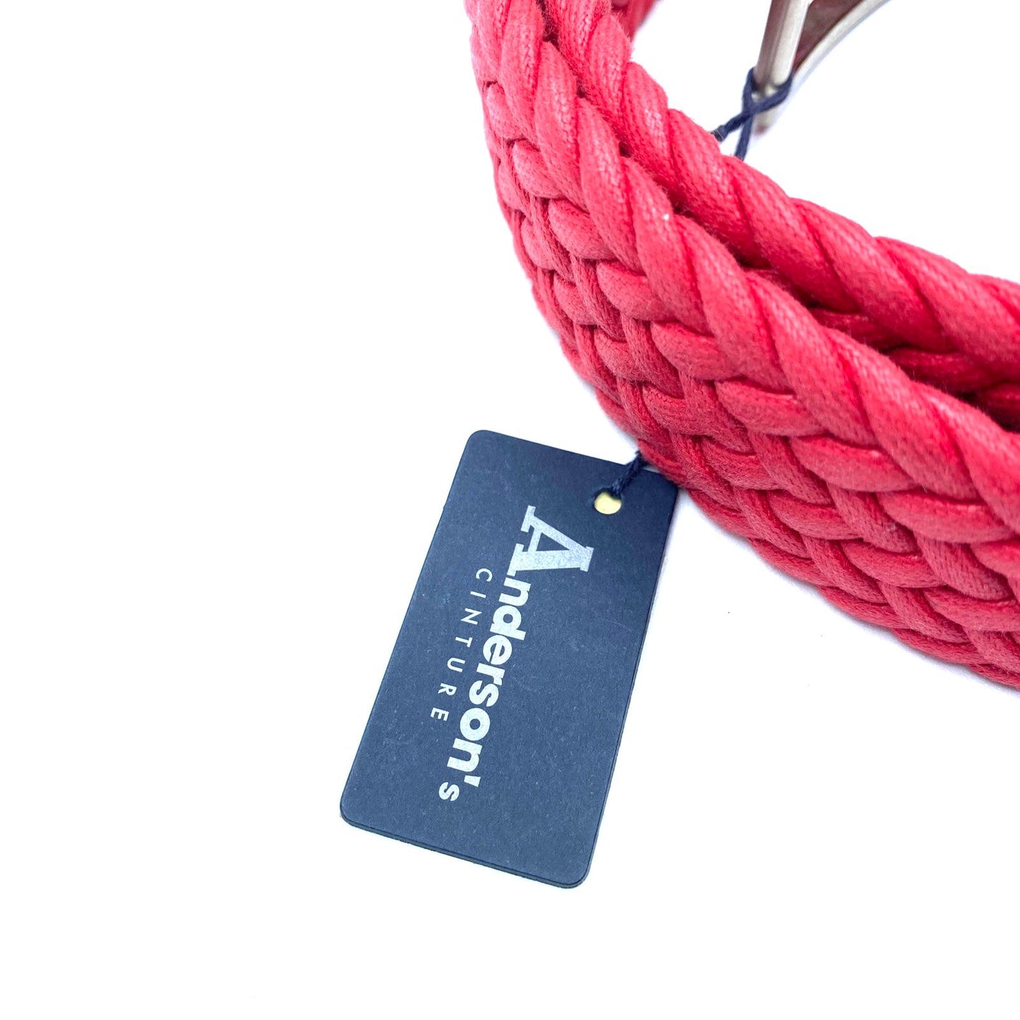 ANDERSON'S CINTURA INTRECCIATA ROSSA