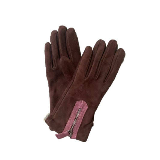 PORTOLANO GUANTI PELLE SCAMOSCIATA DONNA MARRONE