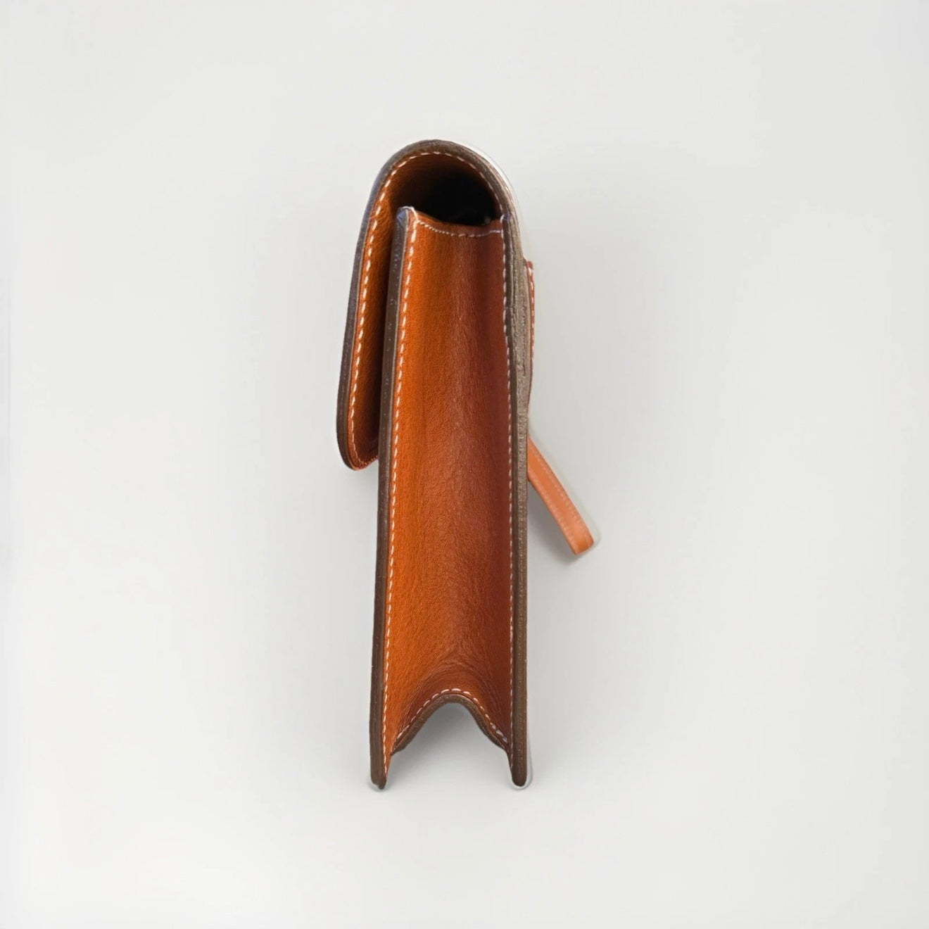 DELL'GA CARTELLA PICCOLA DA LAVORO ARTIGIANALE PELLE MARRONE