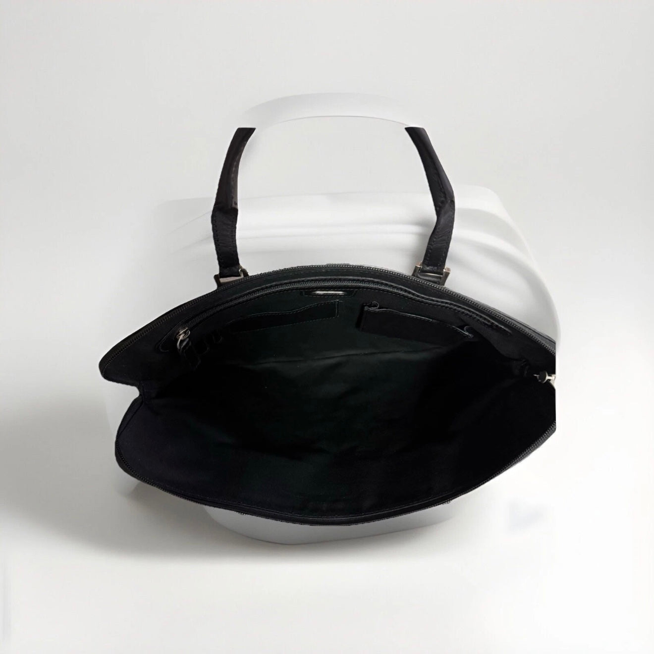 DELL'GA CARTELLA ARTIGIANALE PELLE NERA