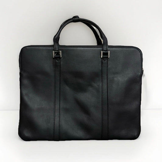 DELL'GA CARTELLA ARTIGIANALE PELLE NERA