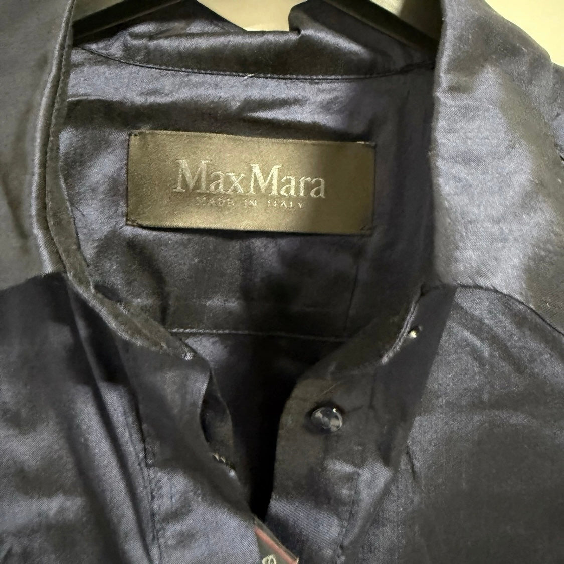 MAX MARA ABITO CHEMISIER BLU IN SETA