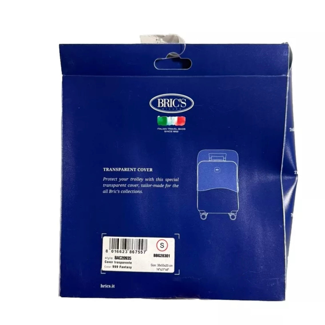 BRIC'S COPERTURA PROTETTIVA PER TROLLEY TRASPARENTE
