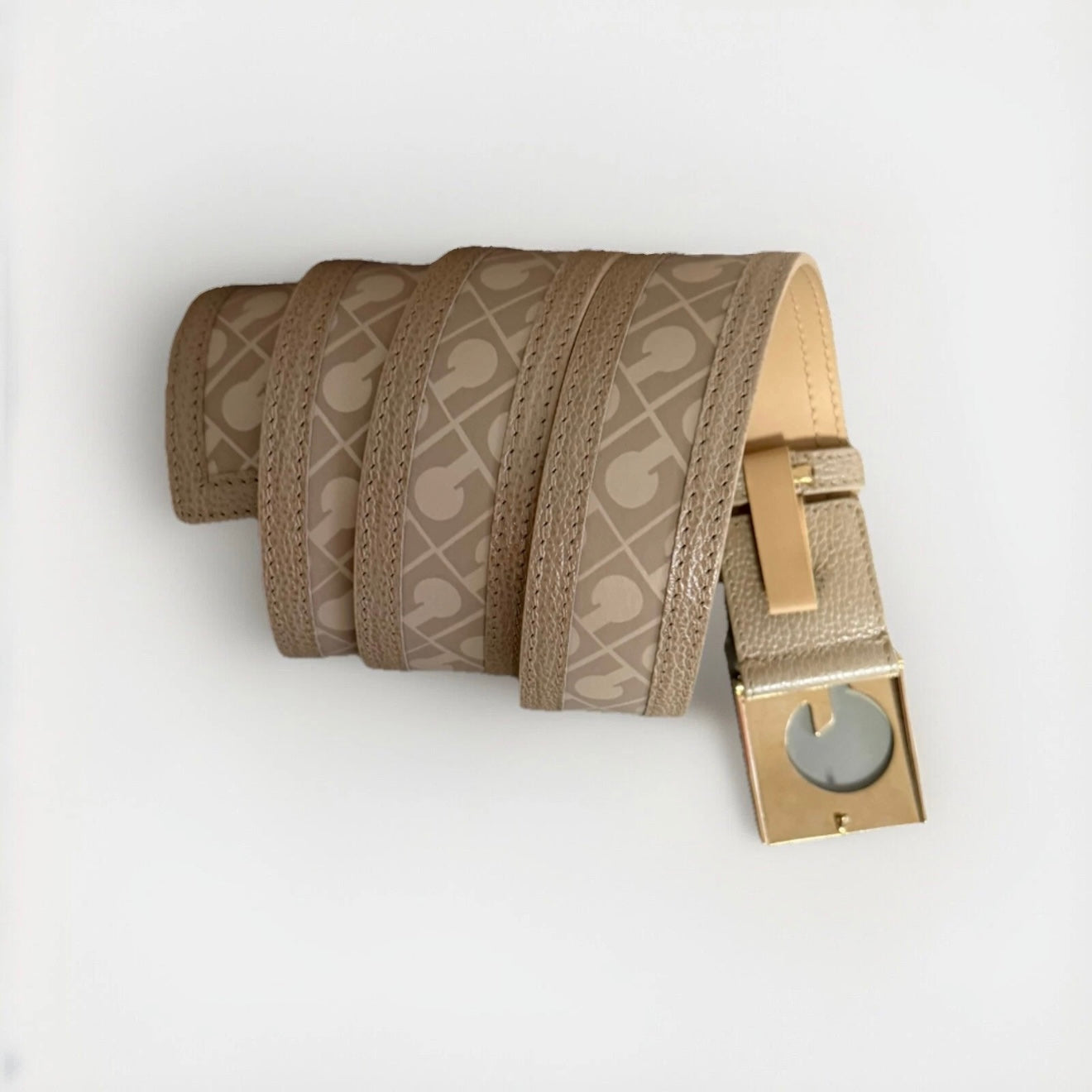 GHERARDINI CINTURA DONNA BEIGE MONOGRAM