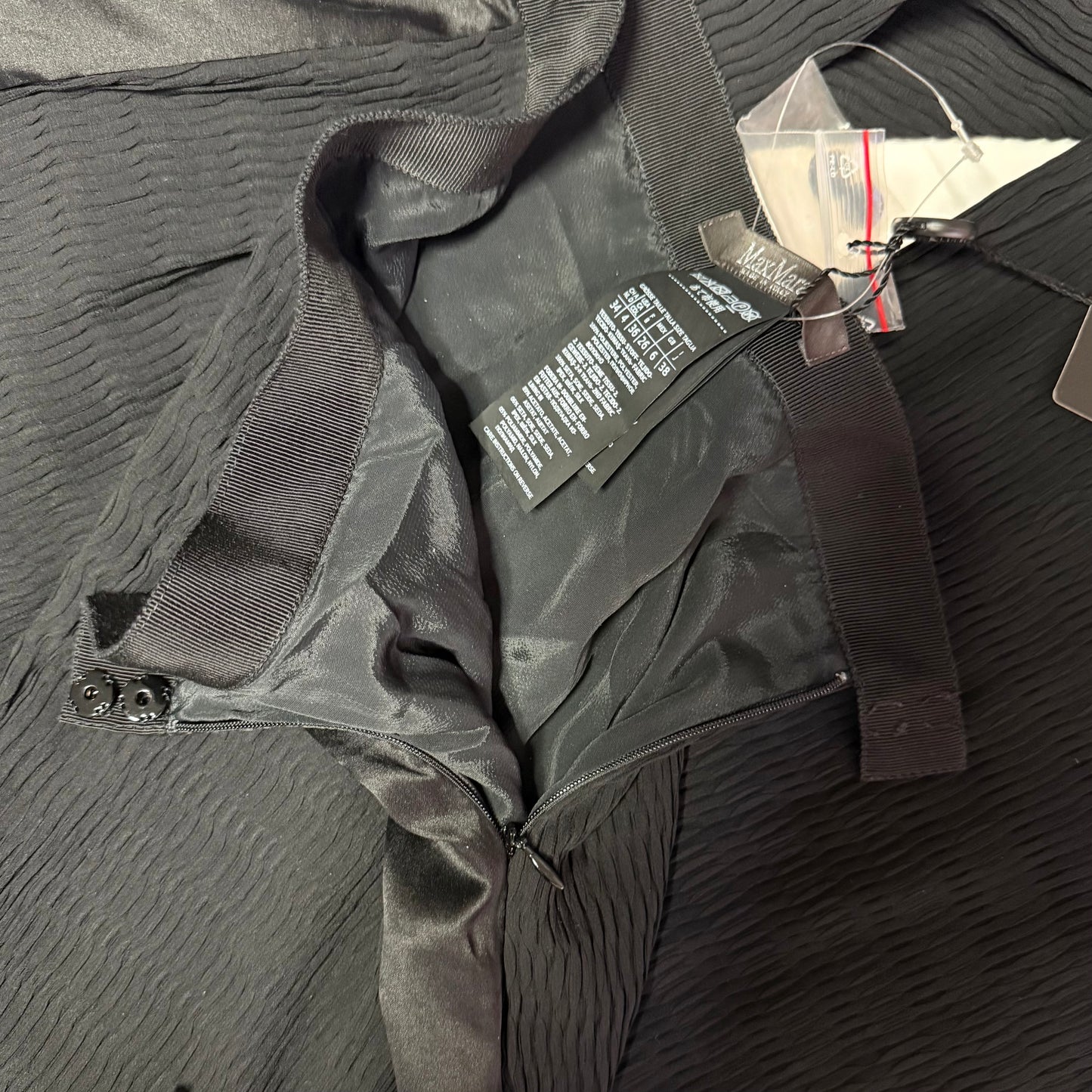 MAX MARA PANTALONI ELEGANTI PLISSETTATI NERI