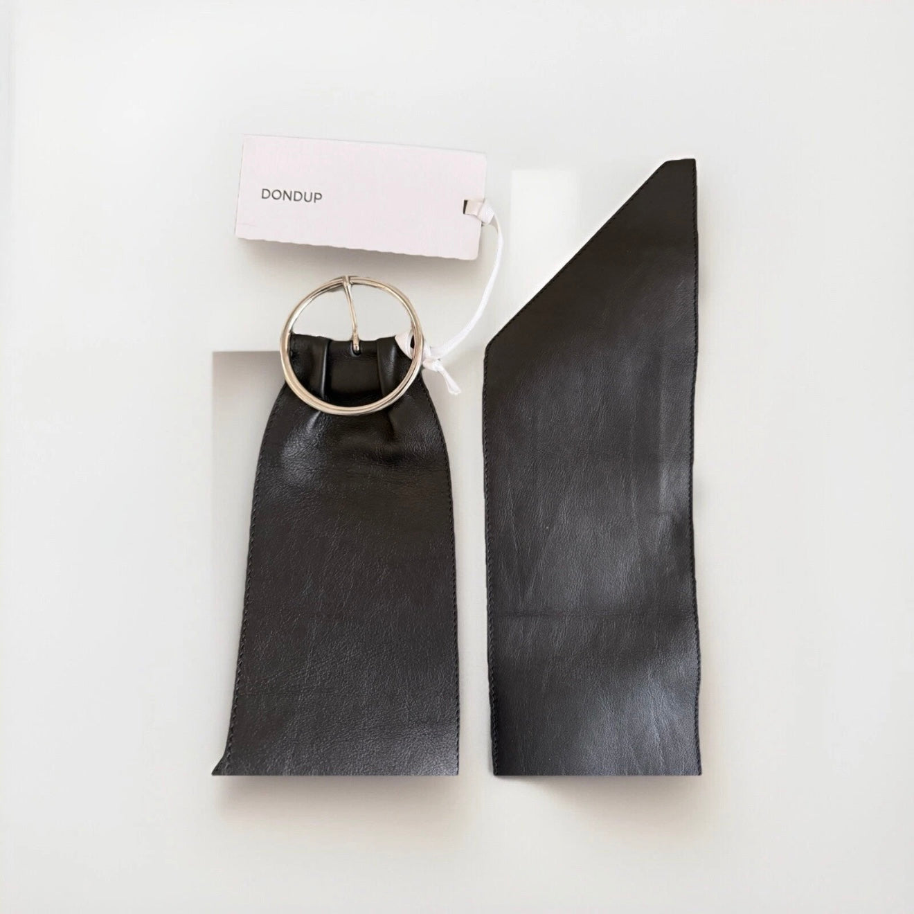 DONDUP CINTURA ALTA DONNA PELLE NERA