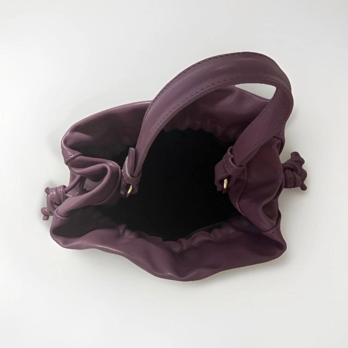 MUTH BAGS BORSA MINI PUNCH ARTIGIANALE VERA PELLE GLICINE