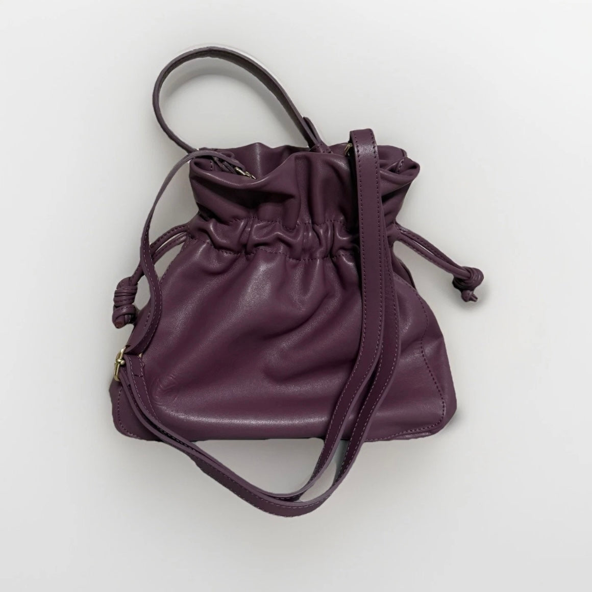 MUTH BAGS BORSA MINI PUNCH ARTIGIANALE VERA PELLE GLICINE