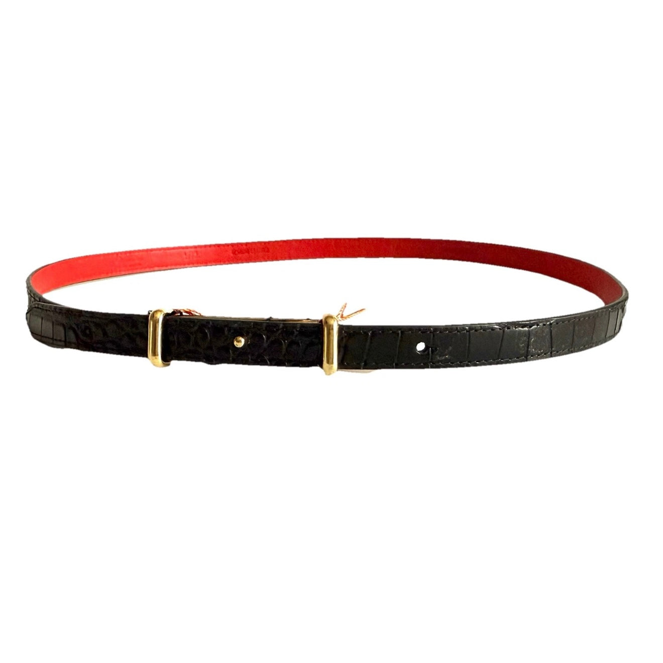 Aquascutum Cintura Donna Reversibile Nero/Rosso