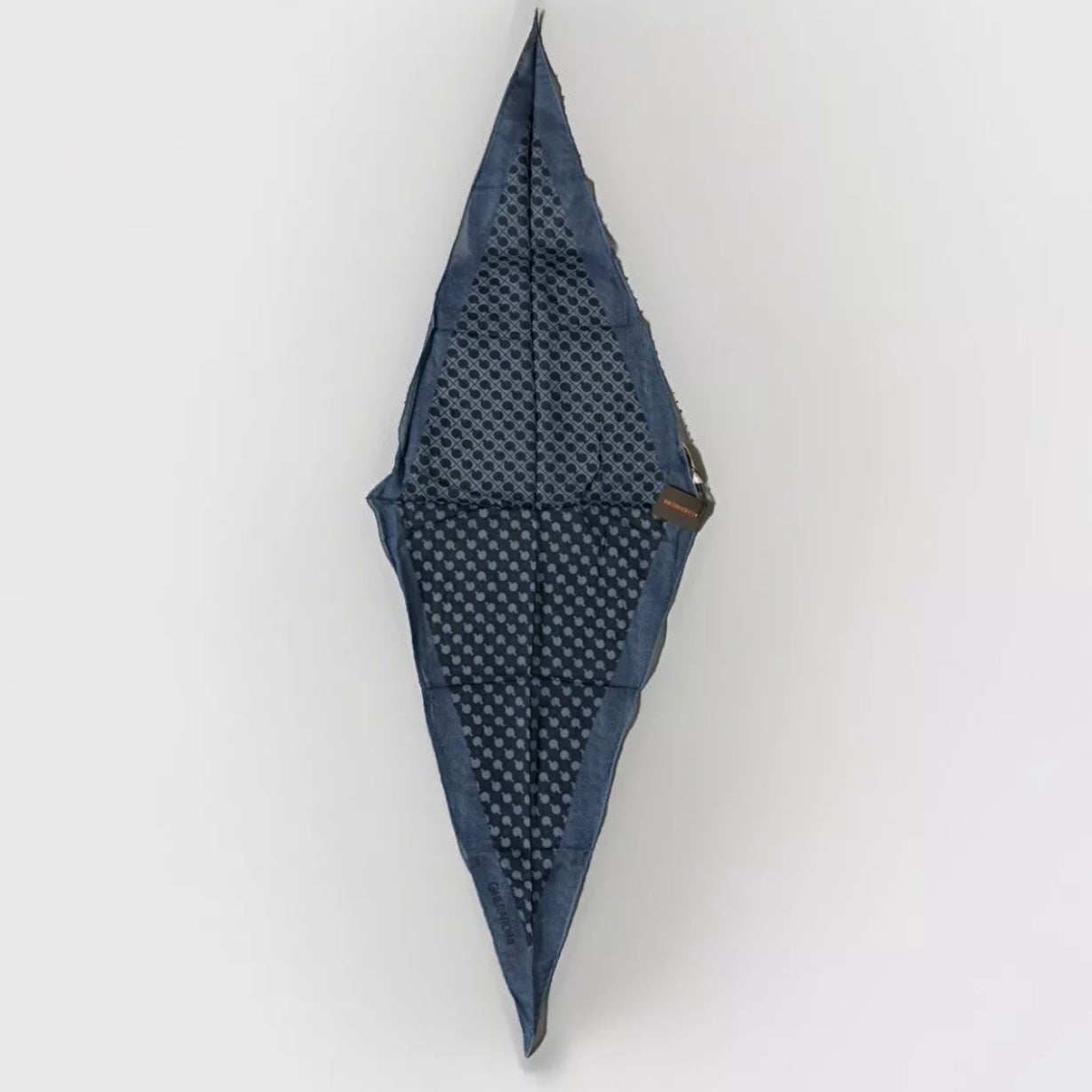 GHERARDINI FOULARD A ROMBO/TRIANGOLO BLU