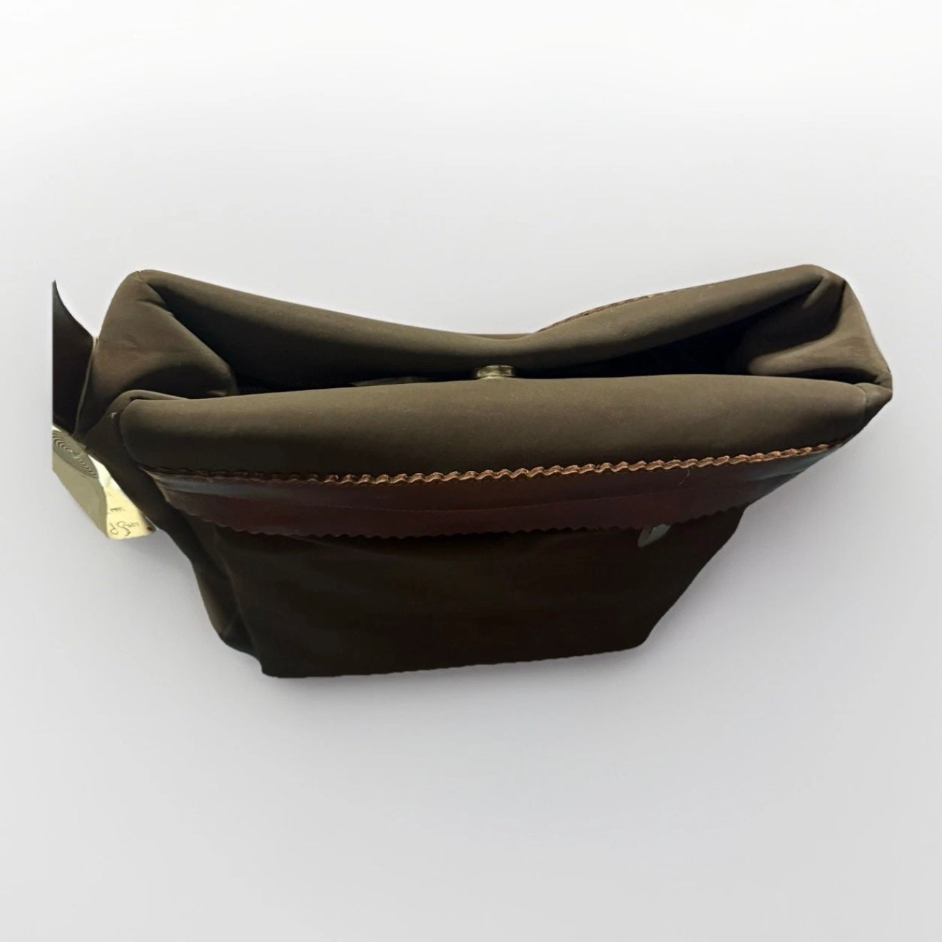 DELL’GA BORSA DA SPALLA TESSUTO TECNICO E PELLE