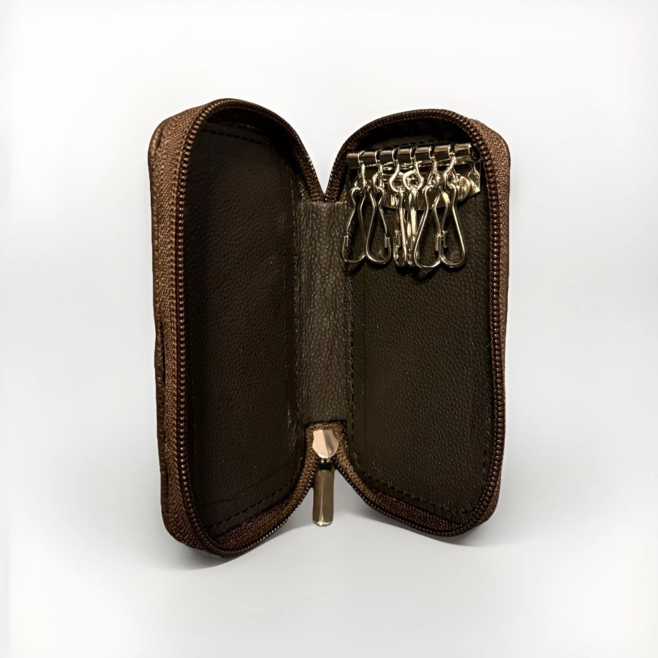 PORTACHIAVI ARTIGIANALE VERA PELLE MARRONE