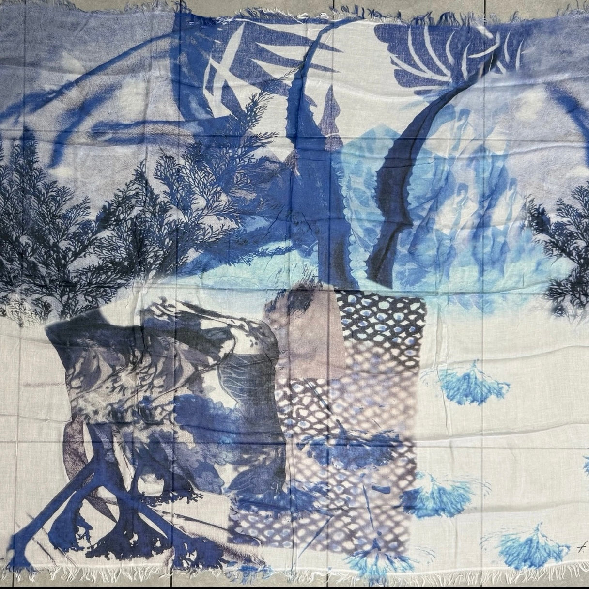 FALCONERI SCIARPA DONNA MULTICOLORE FANTASIA MARINA