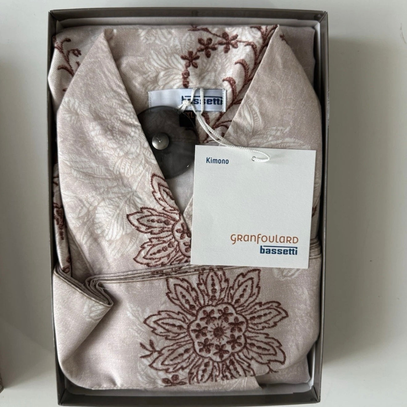 BASSETTI KIMONO GRANDFOULARD MODELLO ORISTANO BEIGE