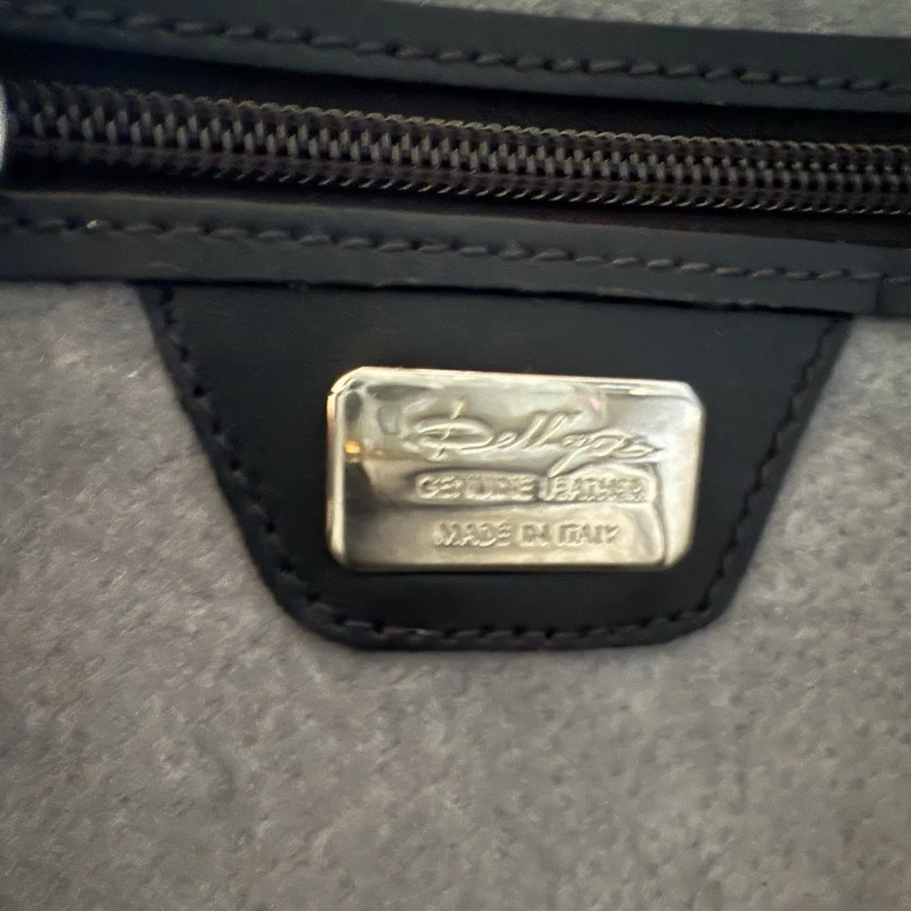 DELL’GA BORSA BUSINESS A MANO UNISEX PELLE NERA