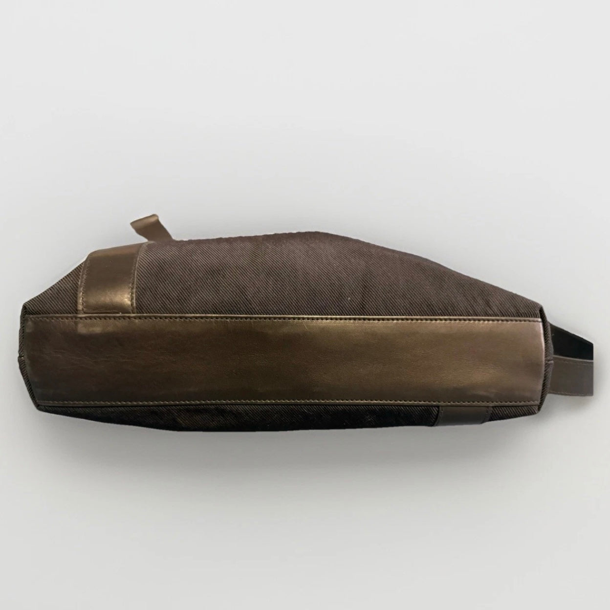 DELL’GA BORSA TRACOLLA IN TESSUTO E PELLE NERA