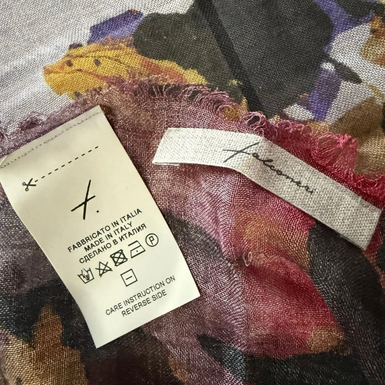 FALCONERI SCIARPA DONNA MULTICOLORE FANTASIA FIORI