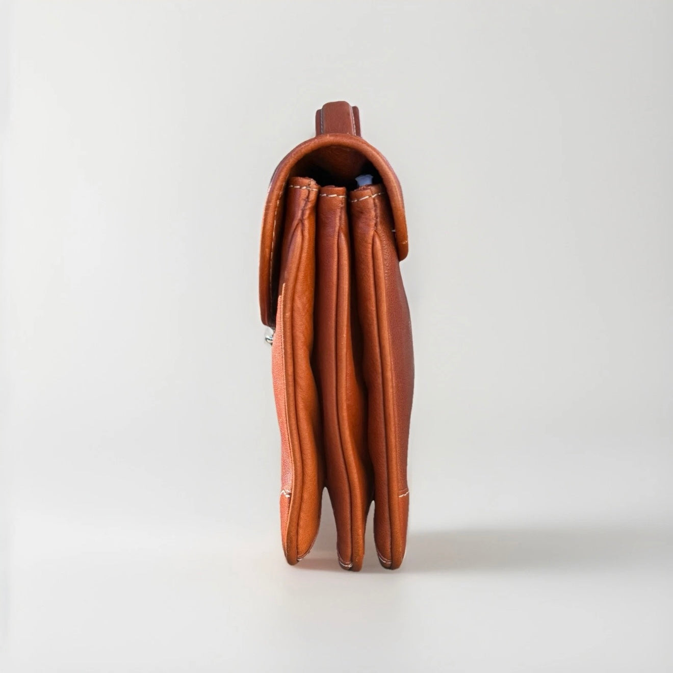 DELL'GA CARTELLA/BORSA PORTA DOCUMENTI SMALL PELLE MARRONE