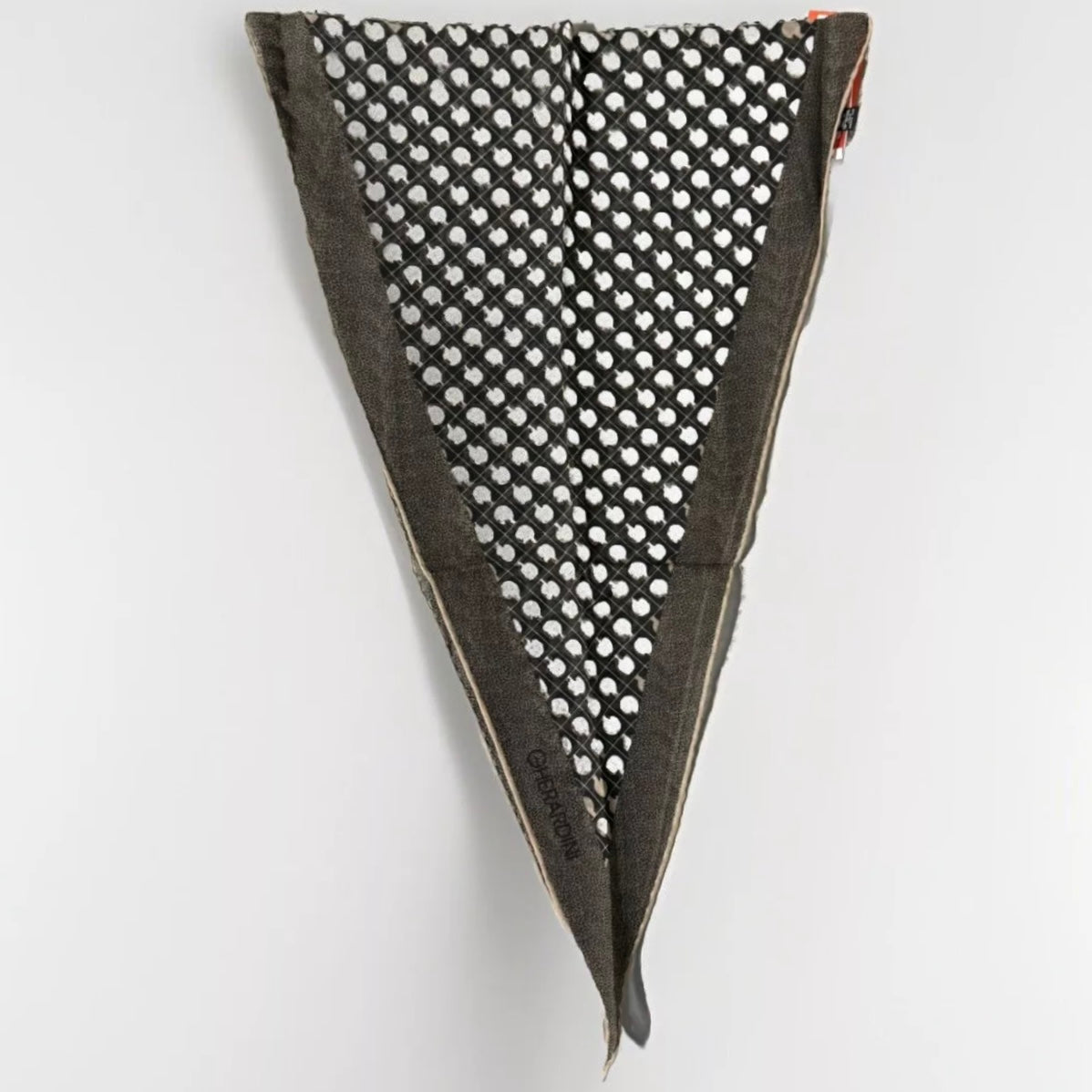 GHERARDINI FOULARD A ROMBO/TRIANGOLO MARRONE