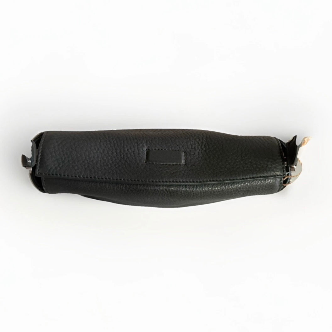 DELL’GA BORSA VERDE SCURO PELLE