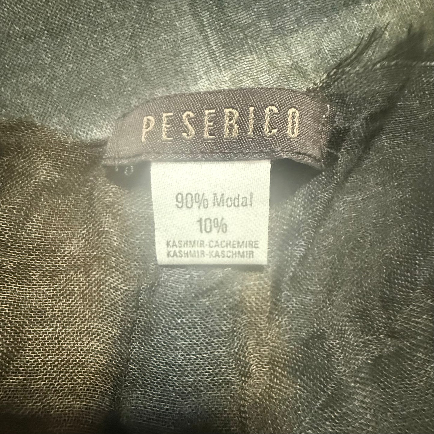 PESERICO SCIARPA UOMO FANTASIA QUADRI GRIGIO MARRONE E NERA