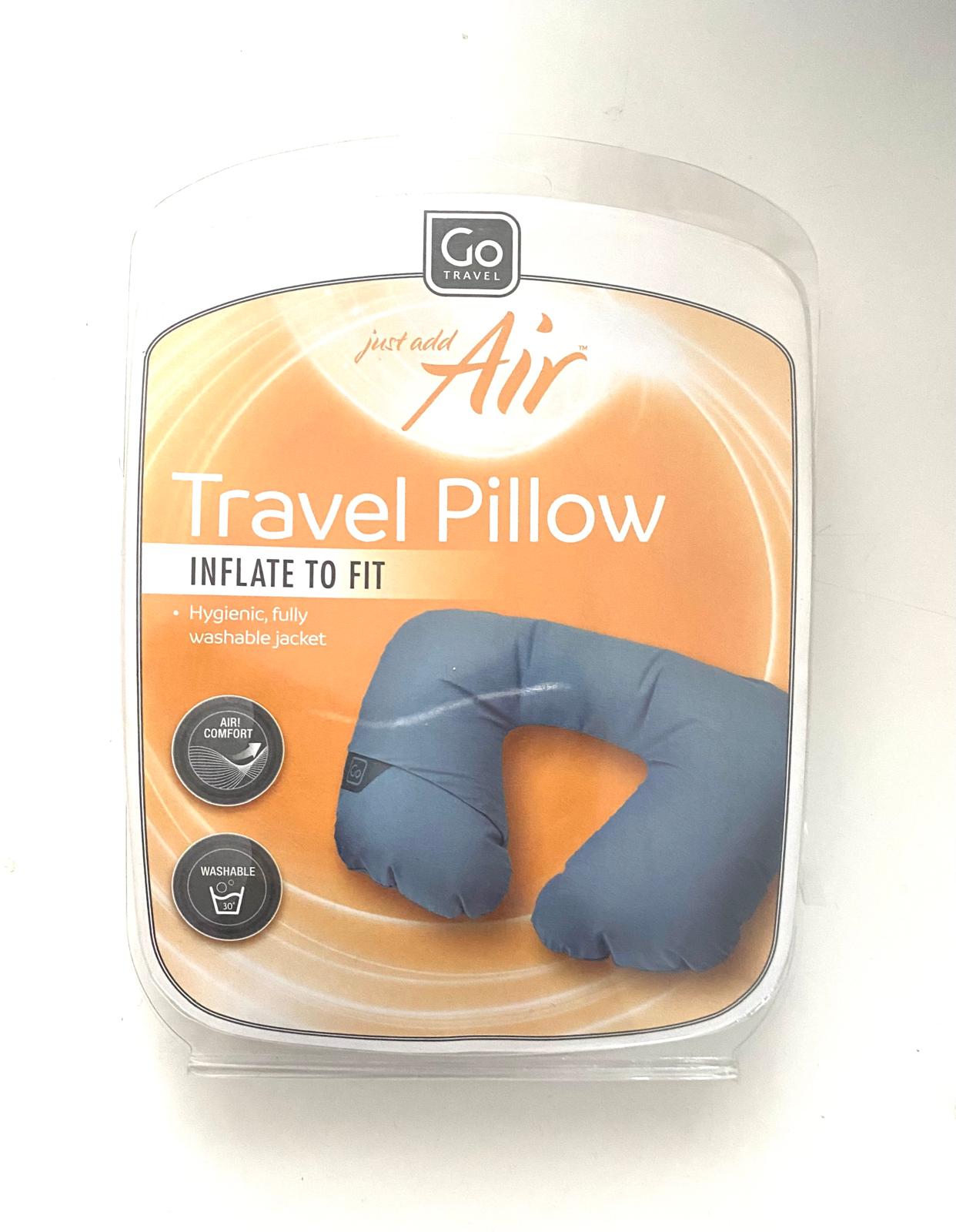 GO TRAVEL CUSCINO POGGIATESTA GONFIABILE GRIGIO