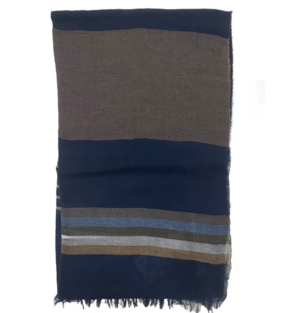 DONDUP SCIARPA COTONE BLU UOMO