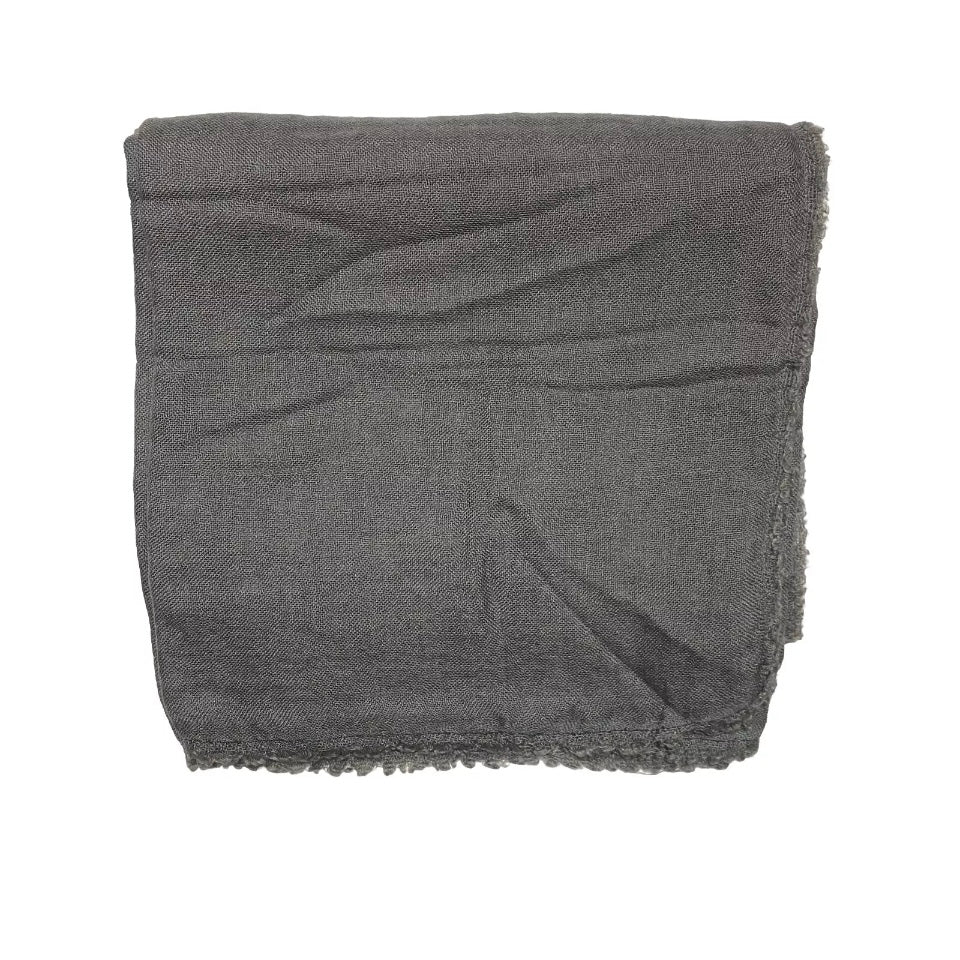 SOCIETY LIMIONTA SCIARPA MISTO CHACHEMIRE GRIGIO FUMO UNISEX