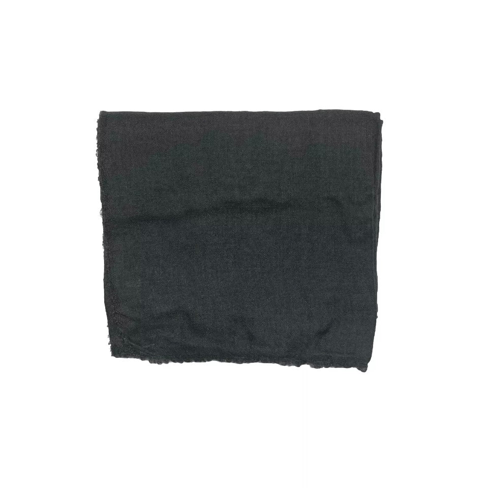 SOCIETY LIMIONTA SCIARPA MISTO CHACHEMIRE GRIGIO ANTRACITE UNISEX