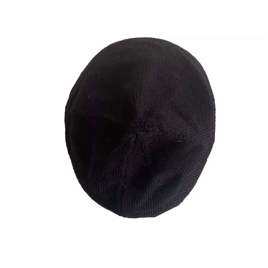 BORBONESE CAPPELLO CUFFIA LANA NERO UNISEX