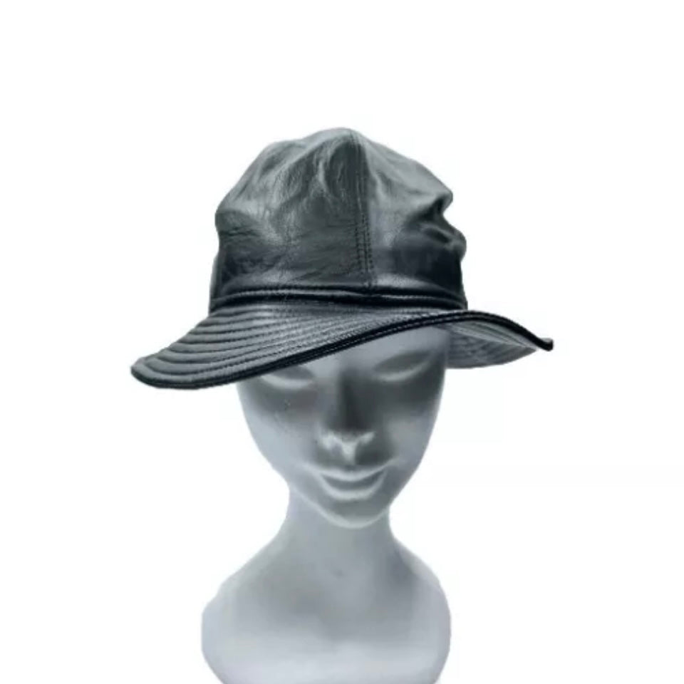 MARIO PORTOLANO CAPPELLO NERO PELLE