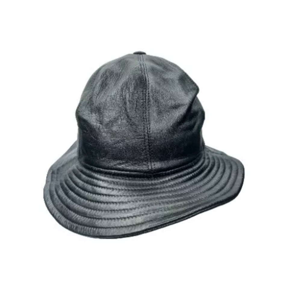 MARIO PORTOLANO CAPPELLO NERO PELLE