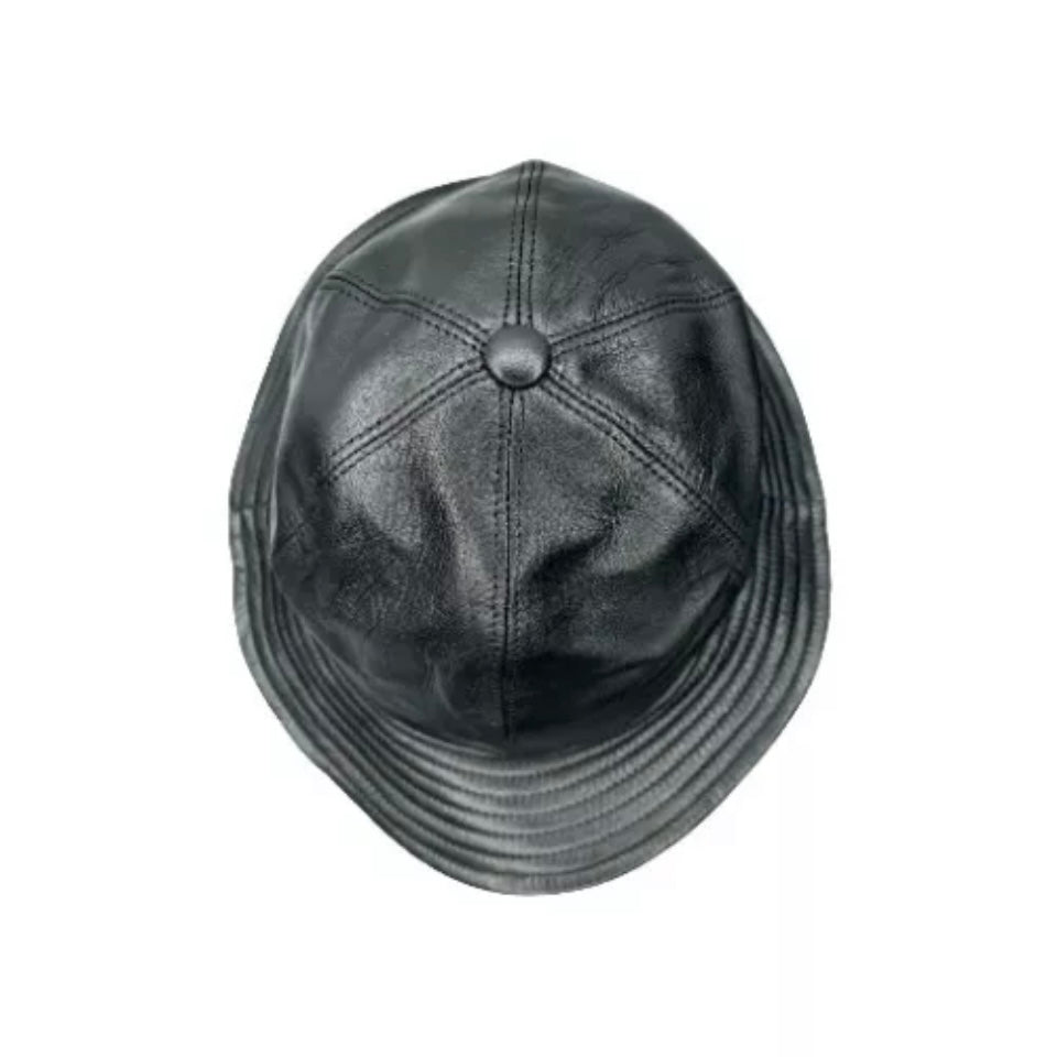 MARIO PORTOLANO CAPPELLO NERO PELLE