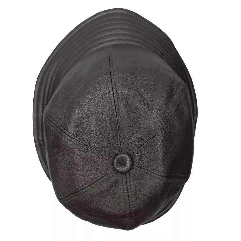 MARIO PORTOLANO CAPPELLO MARRONE PELLE