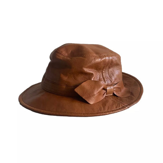 Alberta Ferretti  - Cappello Pelle Tabacco
