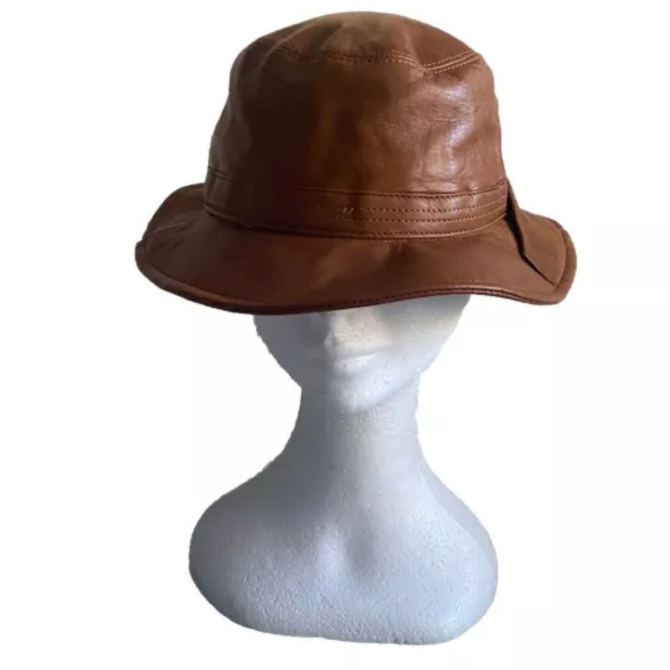 Alberta Ferretti - Cappello Pelle Tabacco