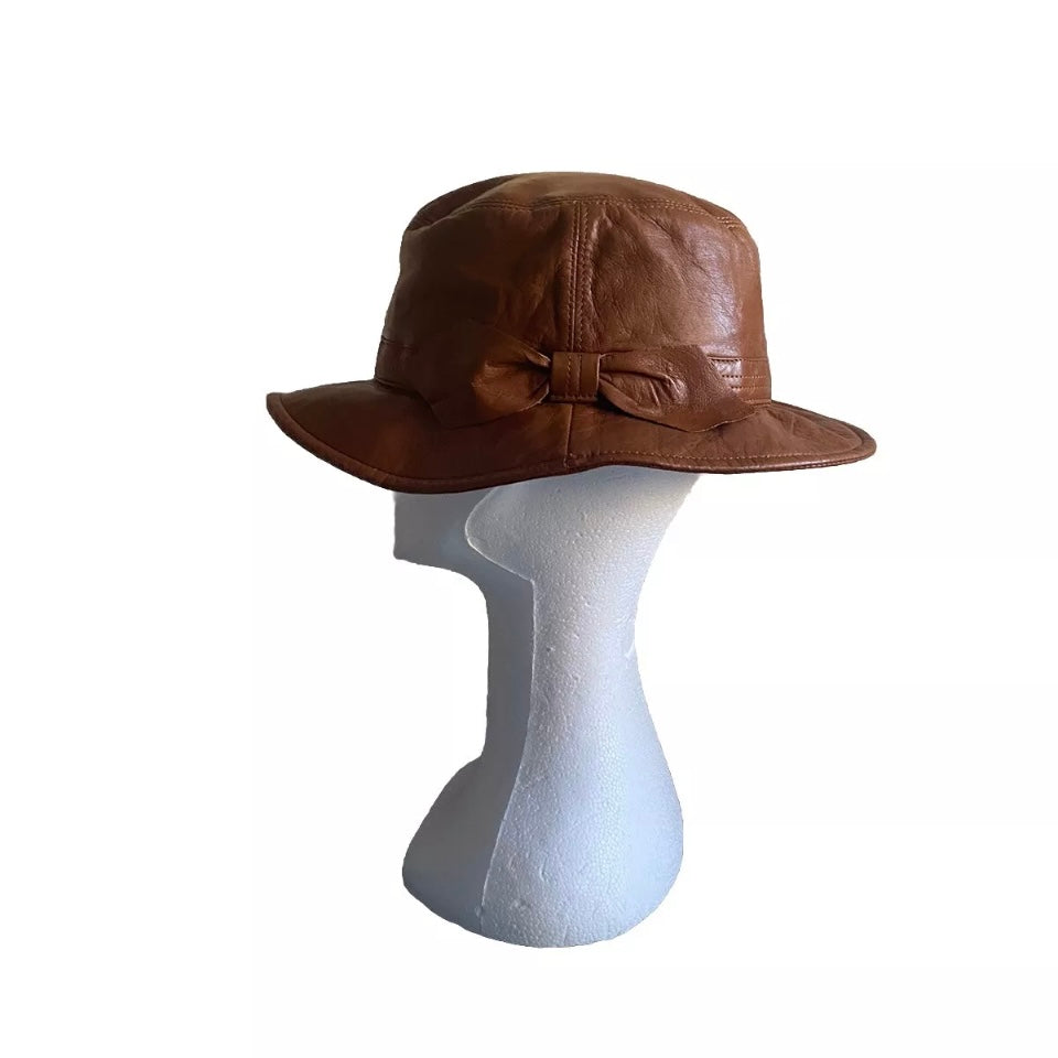 Alberta Ferretti - Cappello Pelle Tabacco