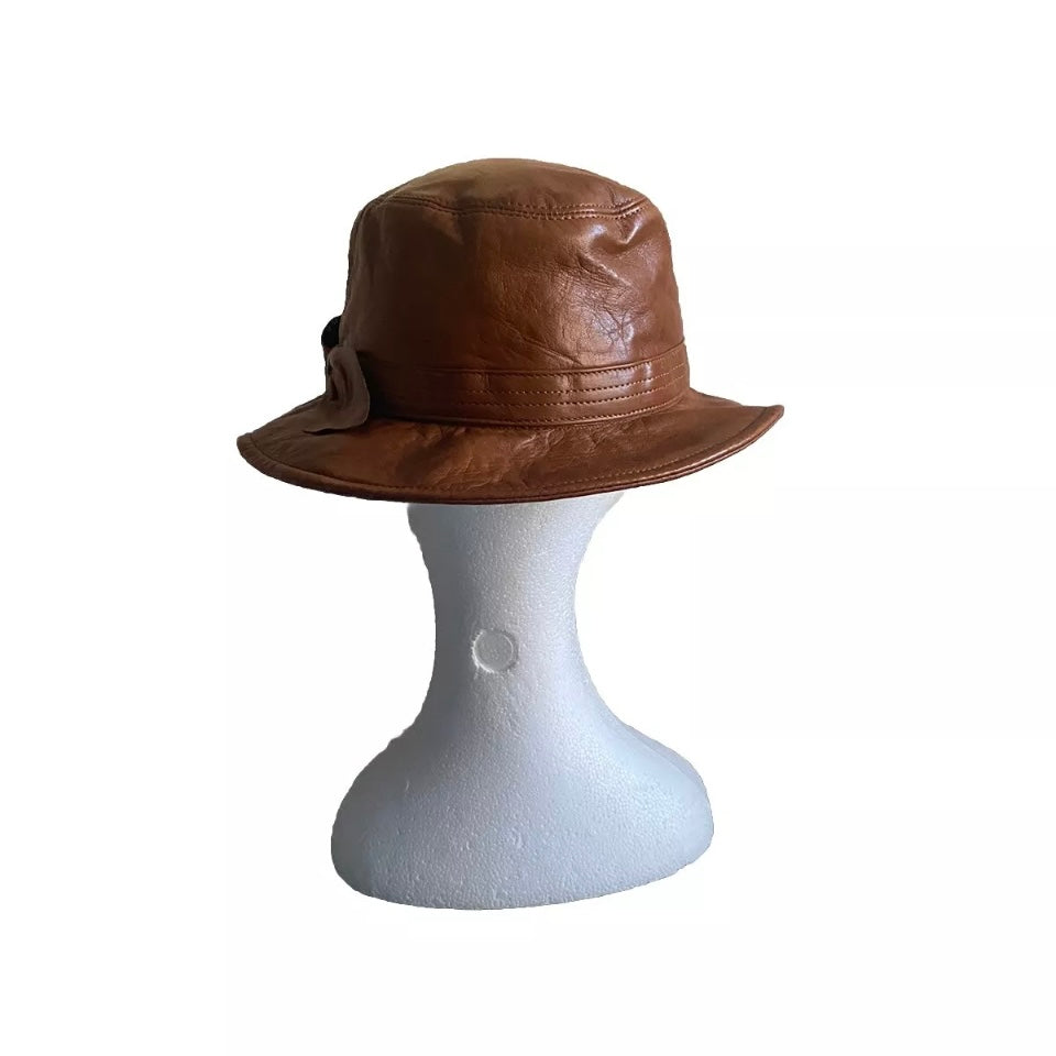 Alberta Ferretti - Cappello Pelle Tabacco