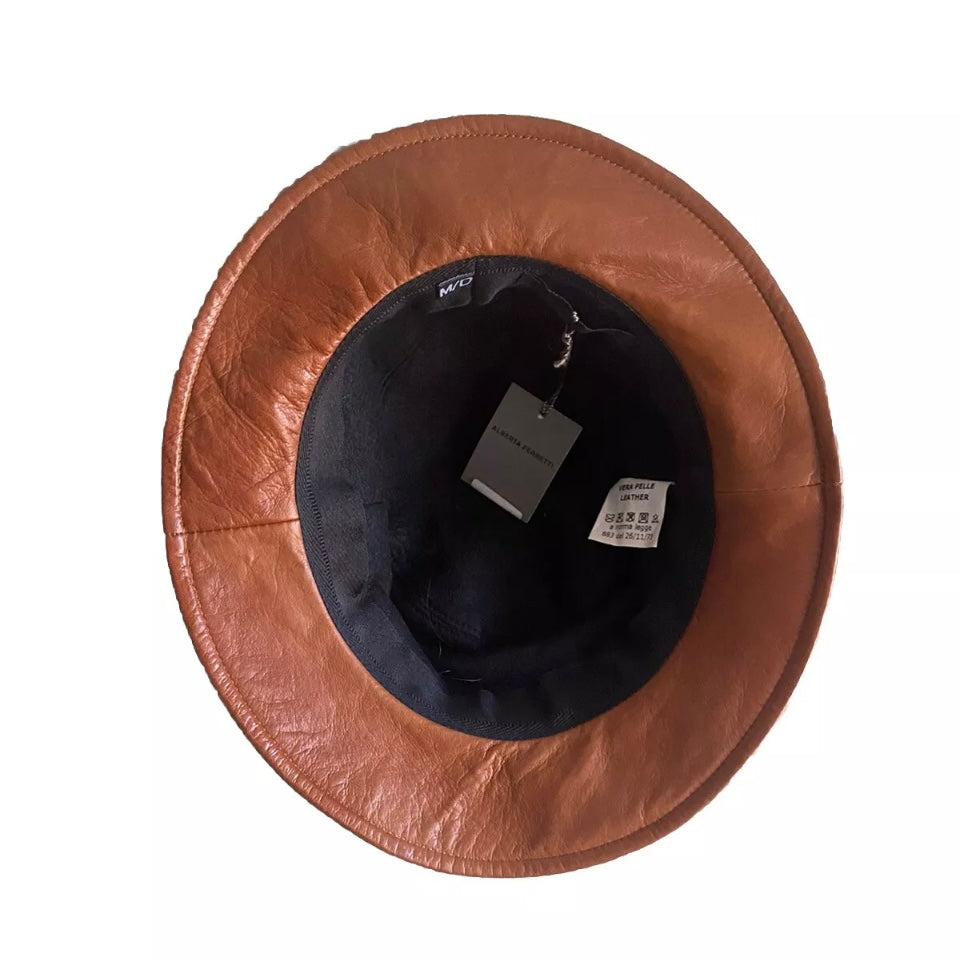 Alberta Ferretti - Cappello Pelle Tabacco