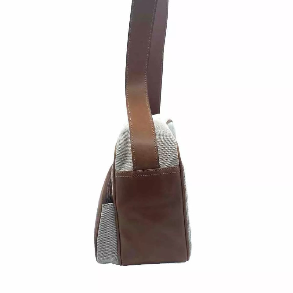 STIVALERIA SAVOIA BORSA MARRONE / BEIGE PELLE