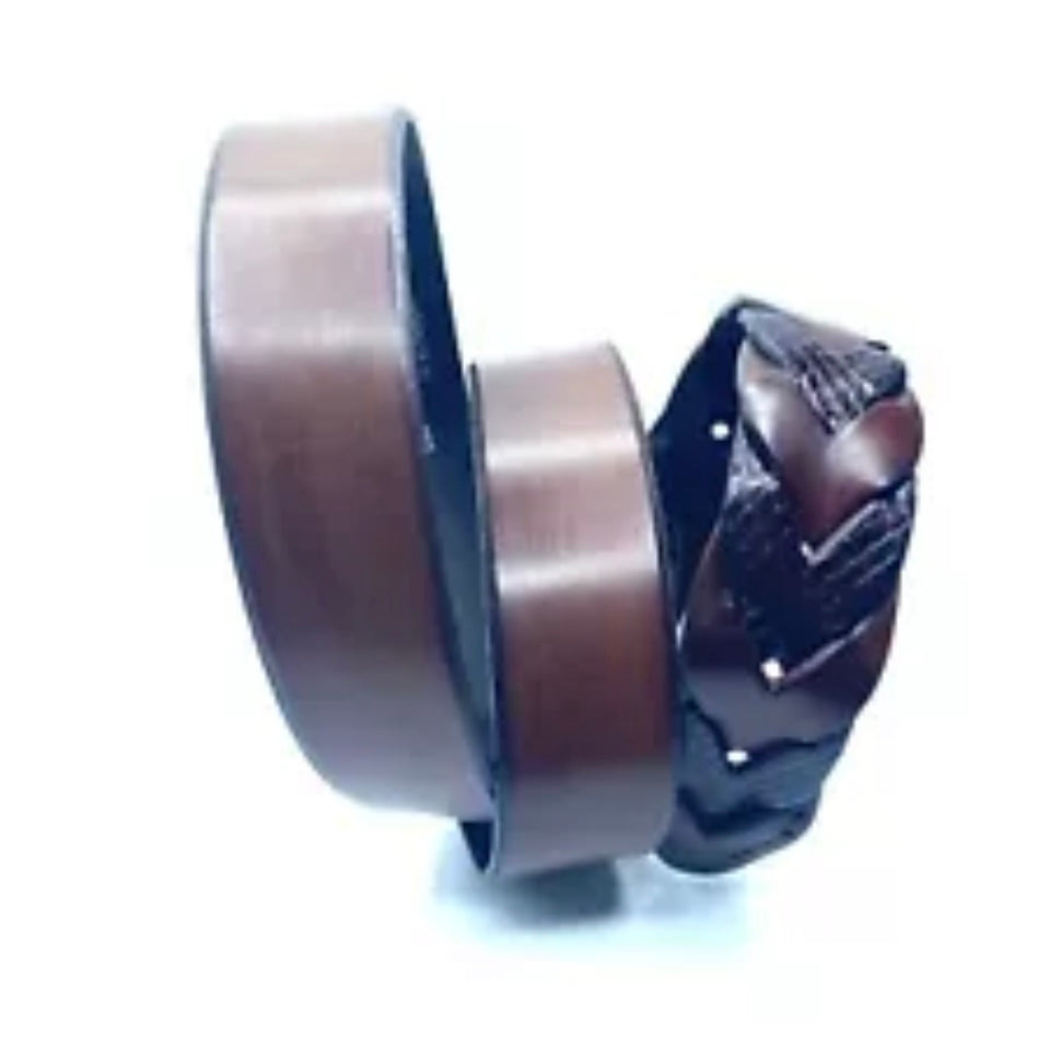 ANDERSON'S CINTURA IN PELLE LISCIA / PITONE MARRONE