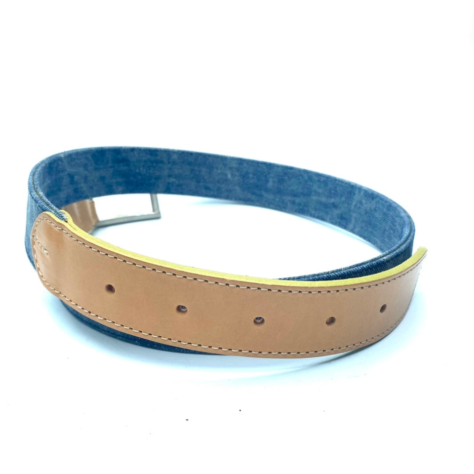 Anderson's Cintura In Cuoio e Tessuto Jeans