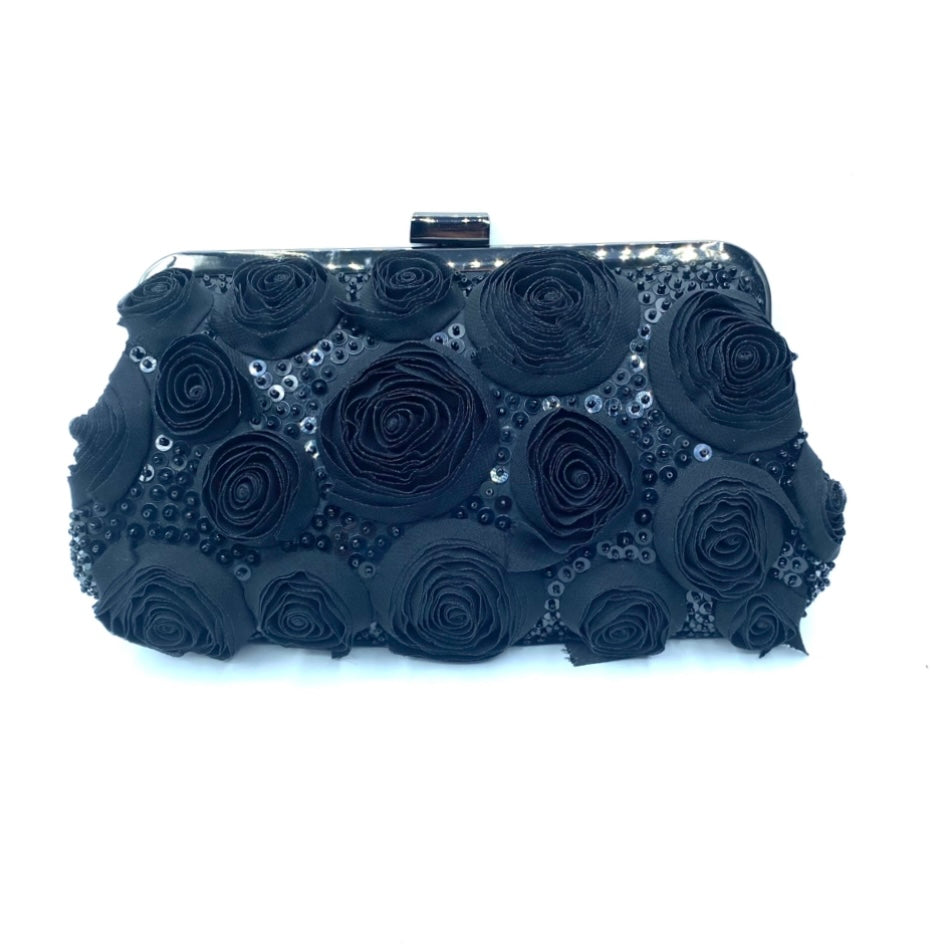 Moonlight Pochette nera fiori