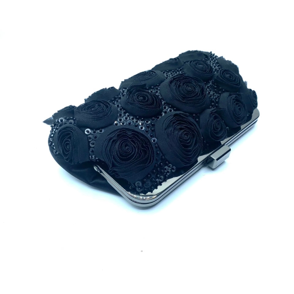Moonlight Pochette nera fiori