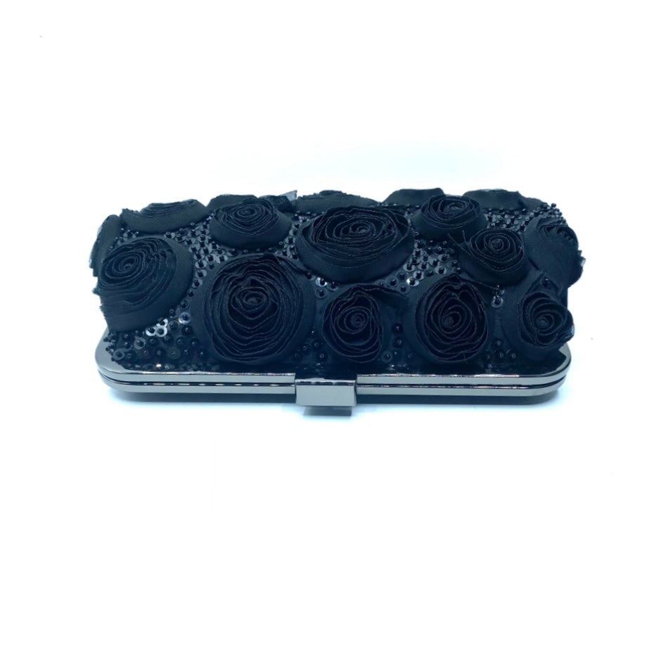 Moonlight Pochette nera fiori