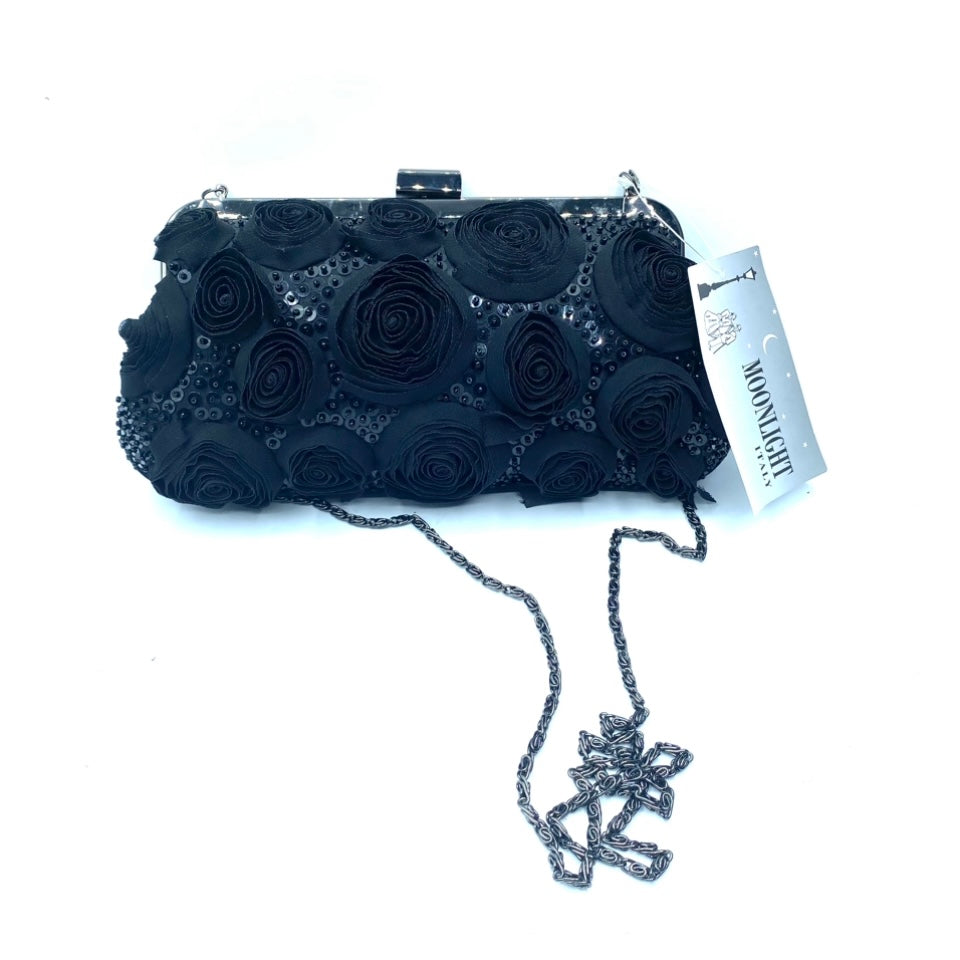 Moonlight Pochette nera fiori