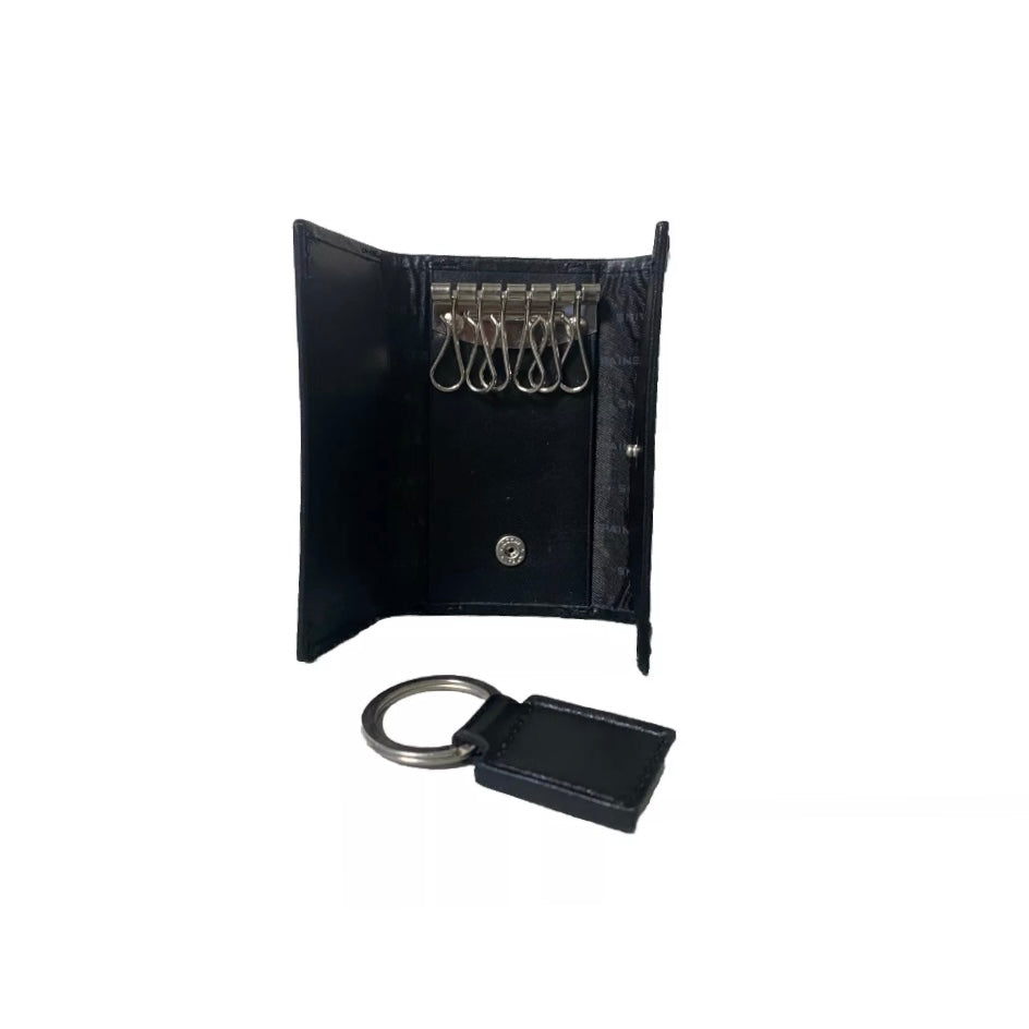 LES COPAINS PORTACHIAVI PELLE NERO UNISEX