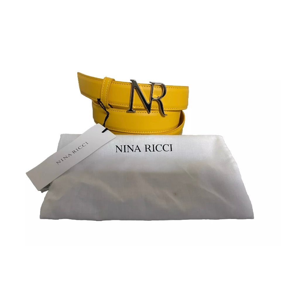 NINA RICCI CINTURA GIALLA PELLE DONNA
