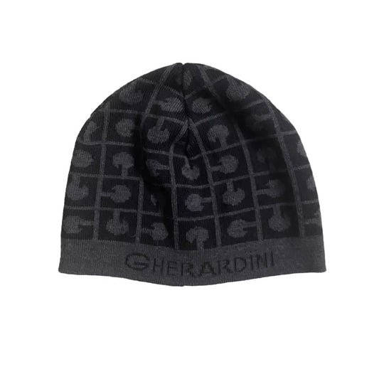 GHERARDINI CAPPELLO CUFFIA LANA GRIGIO NERO UNISEX