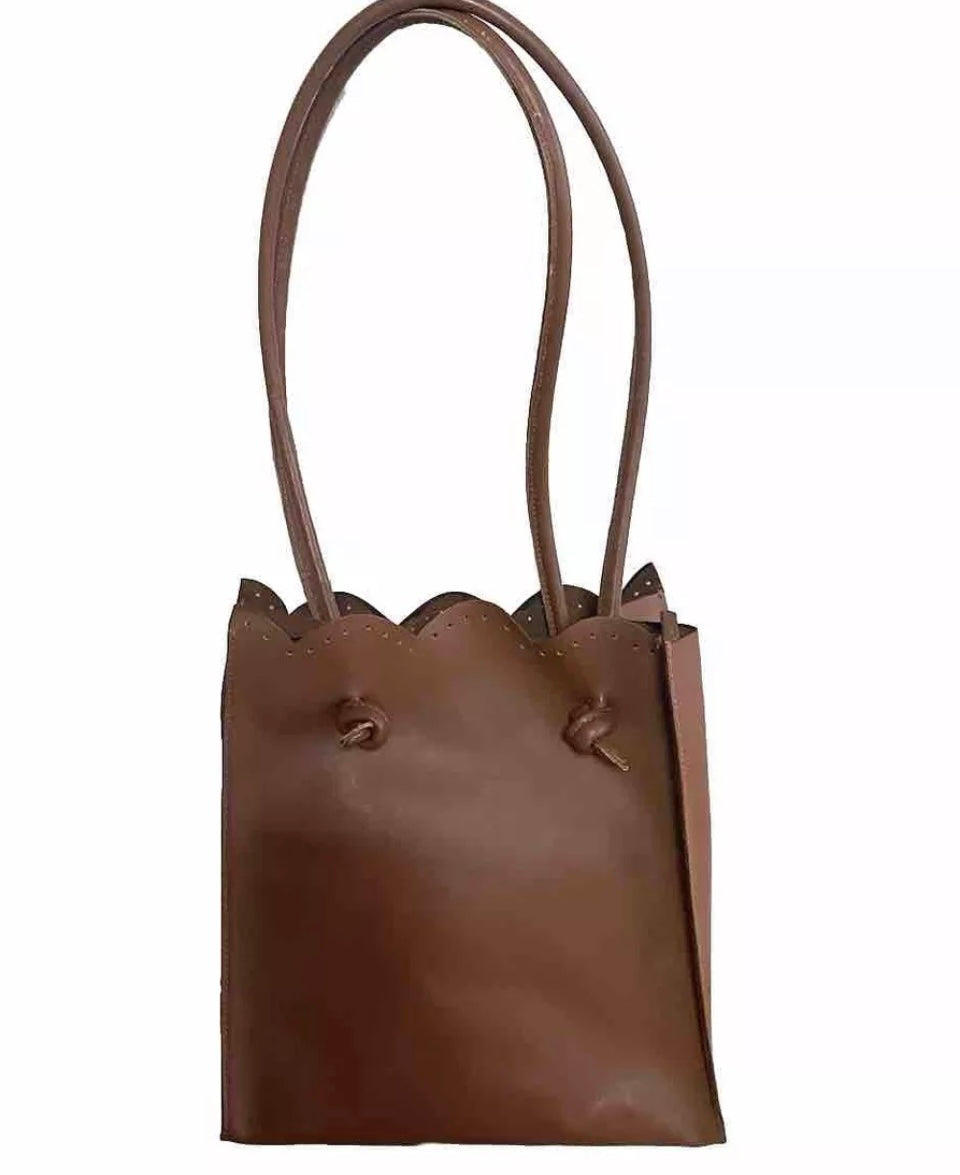 BORSA ARTIGIANALE MARRONE IN PELLE